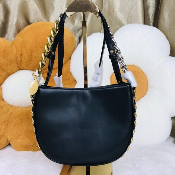 Stella McCartney Handbags - Stella McCartney Frayme Small Shoulder Crossbody Bag Black